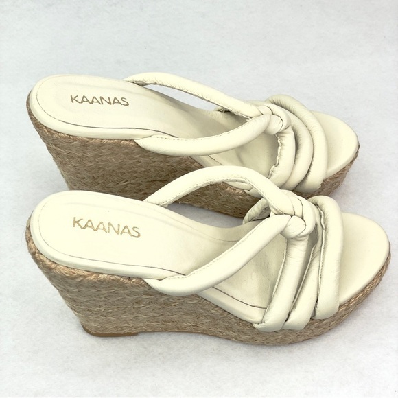 NEW KAANAS x Revolve Daniela Wedges Sandals Size 10 - Picture 3 of 13
